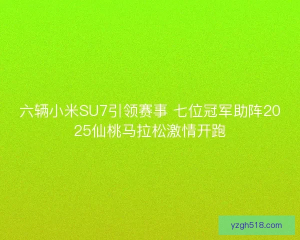 六辆小米SU7引领赛事 七位冠军助阵2025仙桃马拉松激情开跑