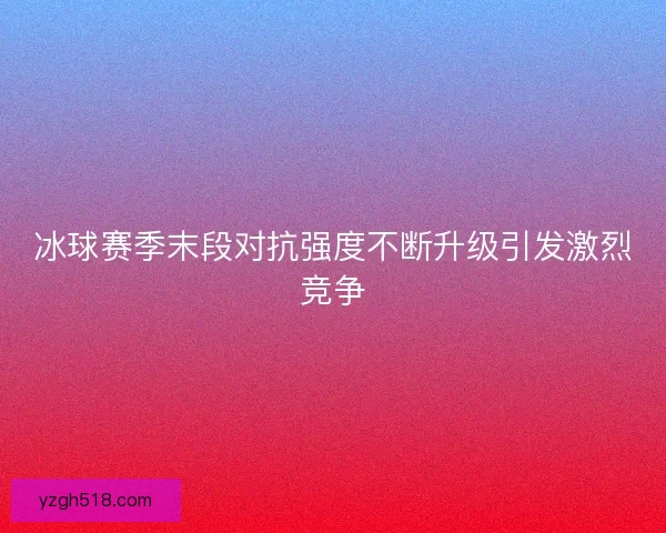 冰球赛季末段对抗强度不断升级引发激烈竞争 冰球赛季末段对抗强度不断升级引发激烈竞争